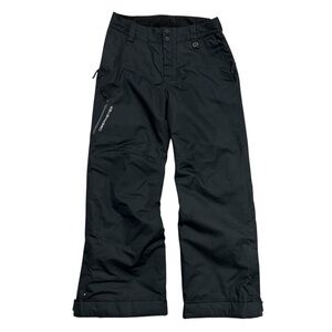 Obermeyer Black Brisk Ski Snow Pants size Large 14-16 Youth Teen Extended Wear